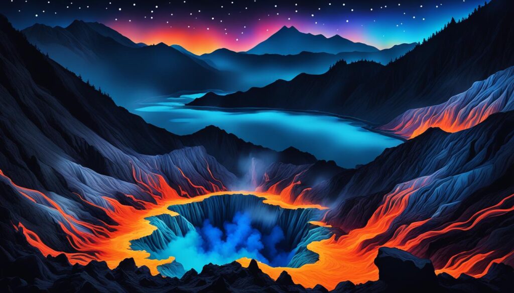 Kawah Ijen's stunning blue flames illuminating the night