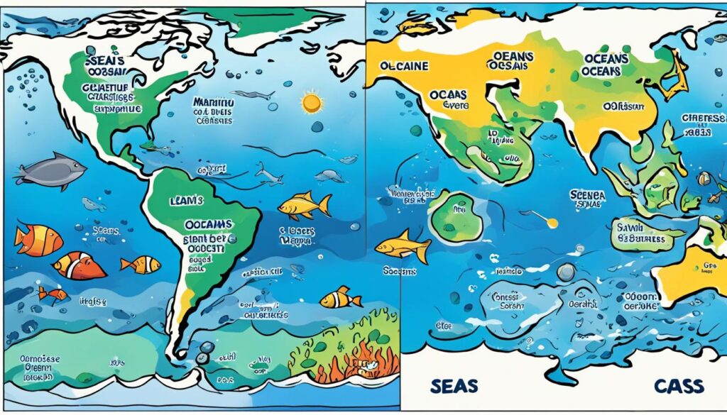 Seas vs Oceans Distinctive Features